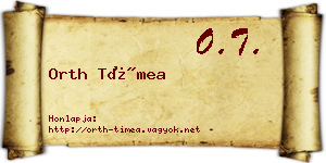Orth Tímea névjegykártya