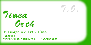 timea orth business card